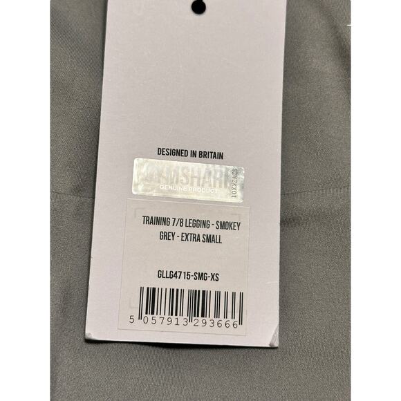 Gymshark Training 7/8 Leggings in Smokey Grey Size XS NWT - Picture 3 of 5